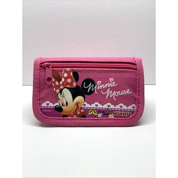 Disney Minnie Mouse Trifold Pink Wallet for Children - Picture 1 of 4